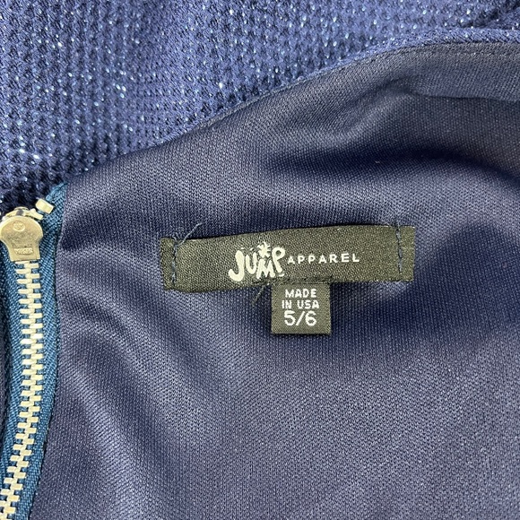 Jump Apparel Juniors navy blue sparkle homecoming dress - Picture 6 of 8